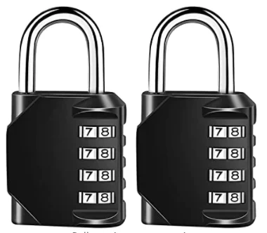 Resettable 4 Digit Combination Locks Outdoor Waterproof and Heavy Duty Combination Padlock for School Gym Locker
