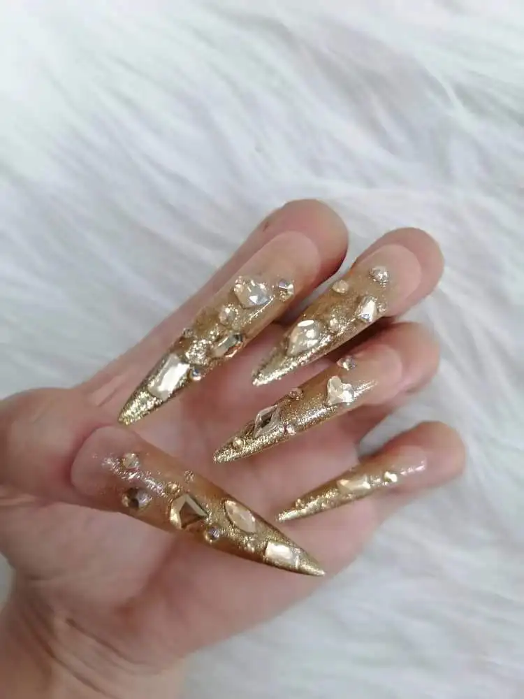 Rhinestones Abs Acrylic Designed Packaging Box Custom Private Label