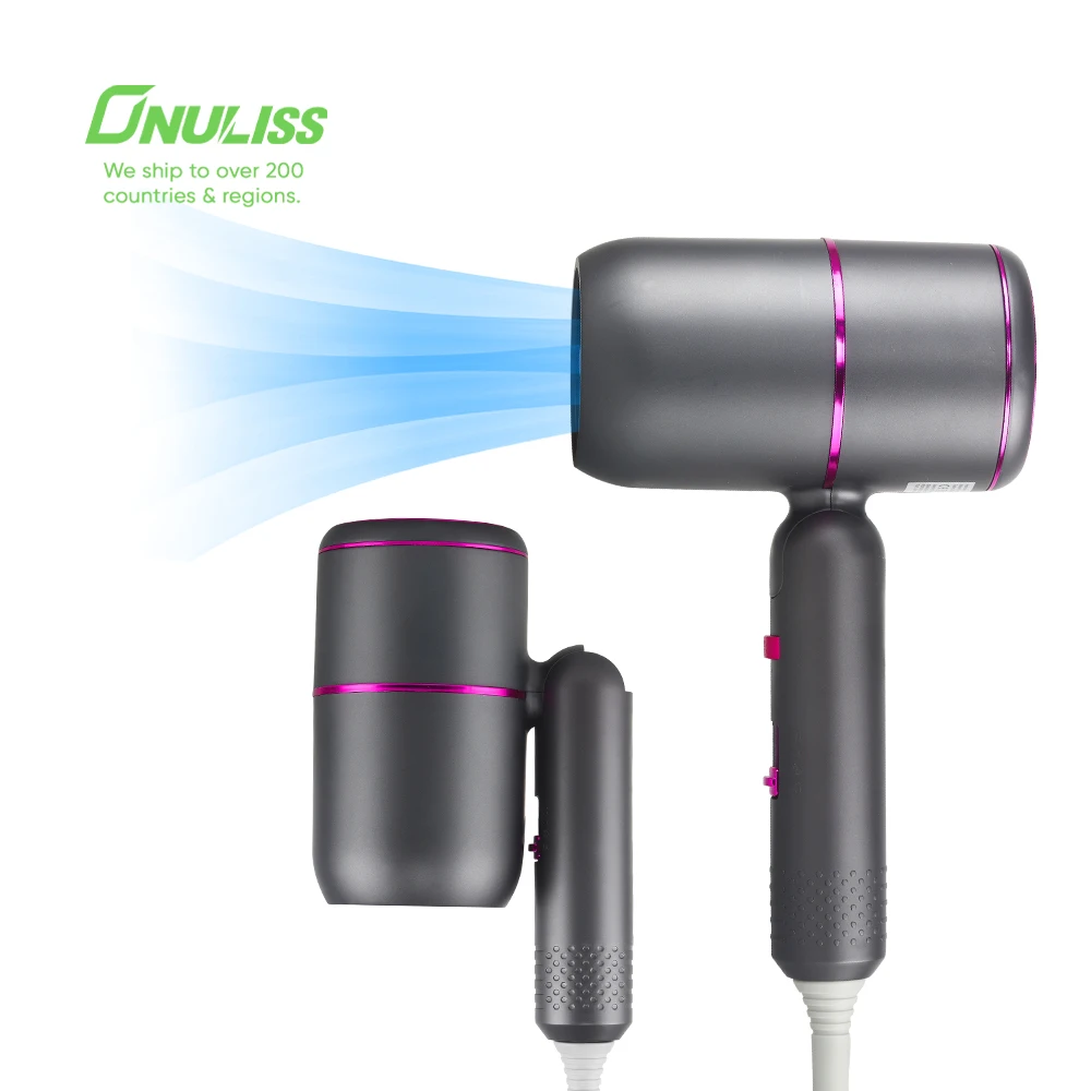 Portable Hairdryer Professional Salon Powerful 1800w Foldable Compact ...