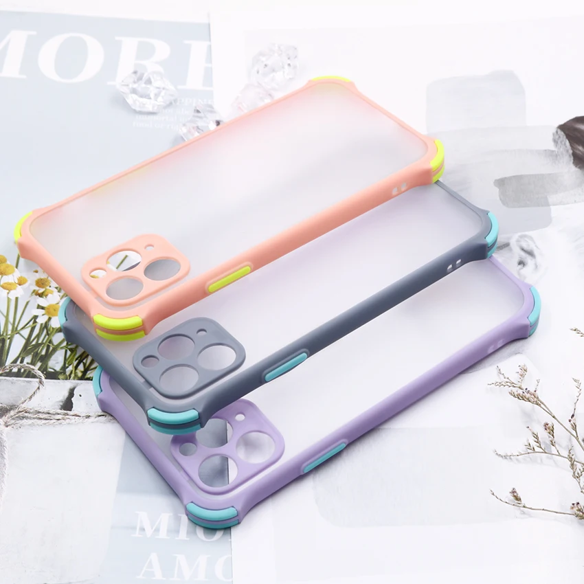 new design slim shockproof frosted clear 2 in 1 TPU PC cell phone case For IPhone 13 pro max mini
