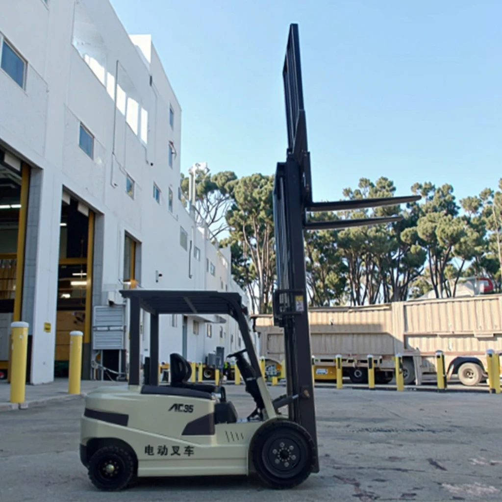 Strong Performance Lithium-Ion Battery Electric Forklift Solid Tire for Warehouse Transfer Station Loading Material Movement