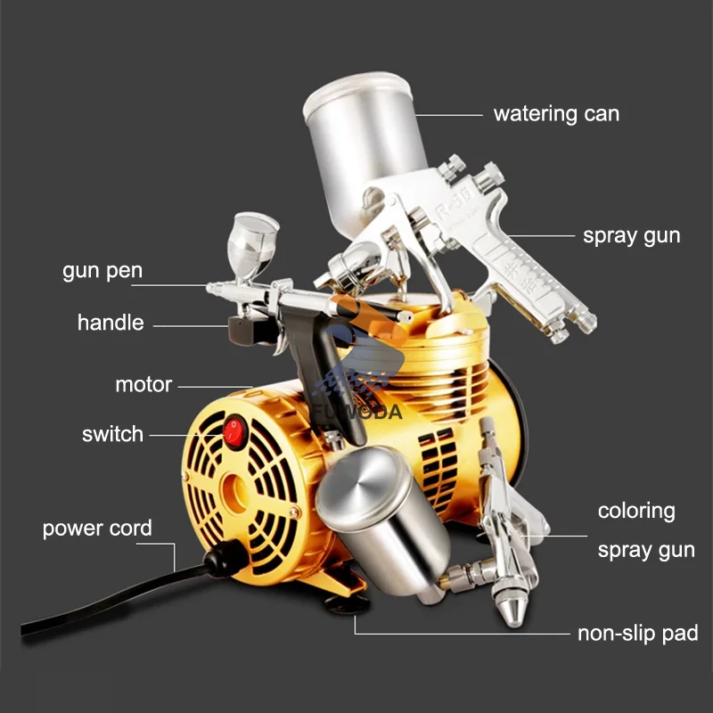 220V Gold Color Chocolate Sprayer Machine - 380W Electric HVLP