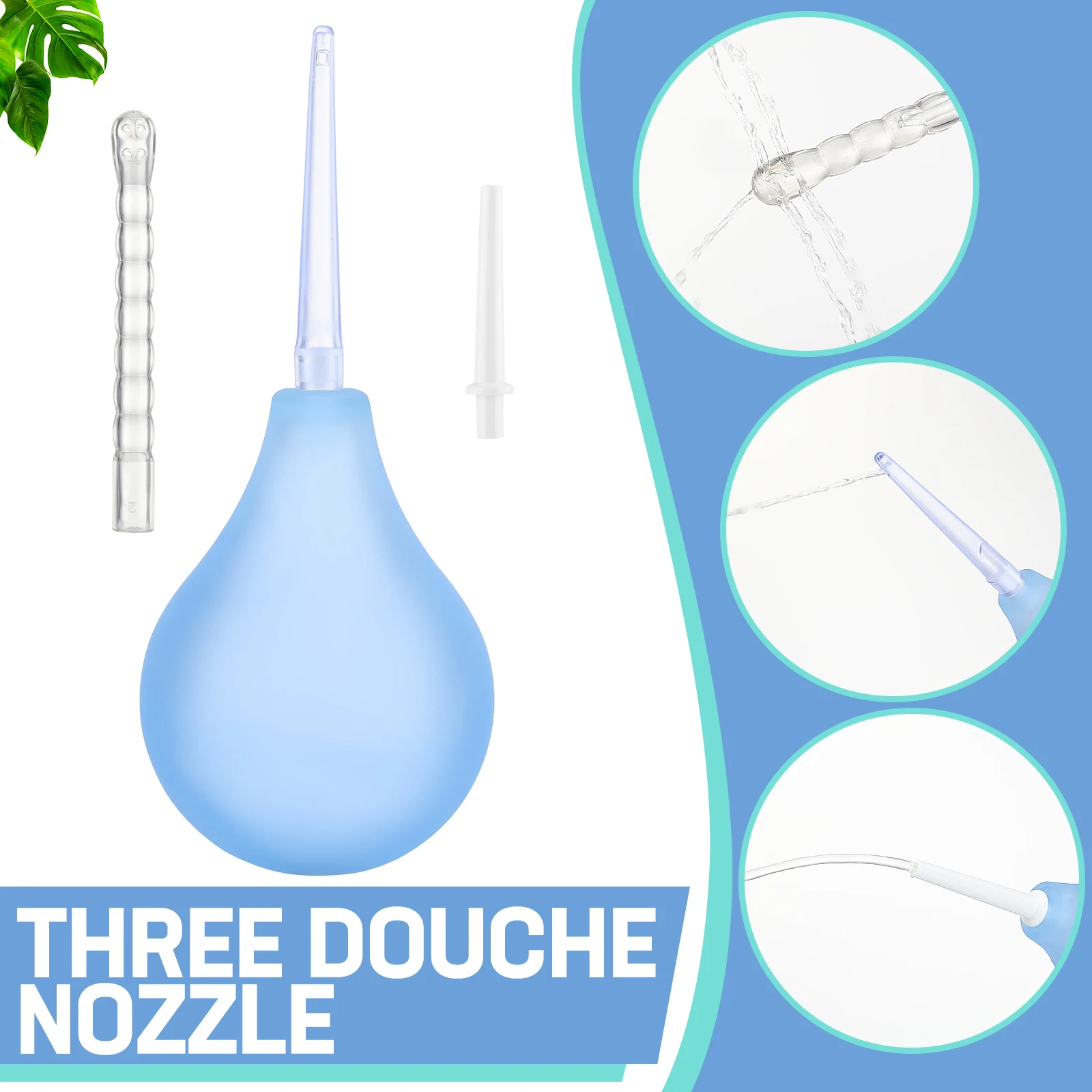 Reusable Pear Shaped Enema Rectal Shower Tools Silicone Anal Douche Enema Bulb for Anal Cleaning