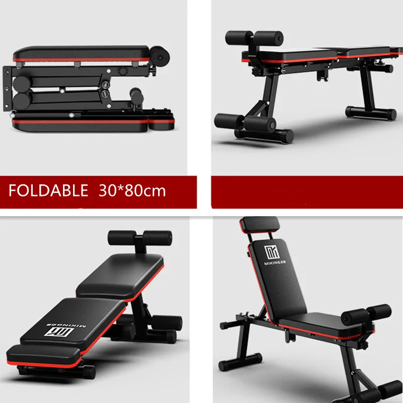 Folding Black Multifunctional Wholesale Gym Fitness Equipment Sit Up Weight Bench Adjustable Supine Board