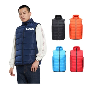 2026 Warm Men's Vests Waistcoats logo Customize Plus Size Men's Vests Travel Vest Multi Pocket