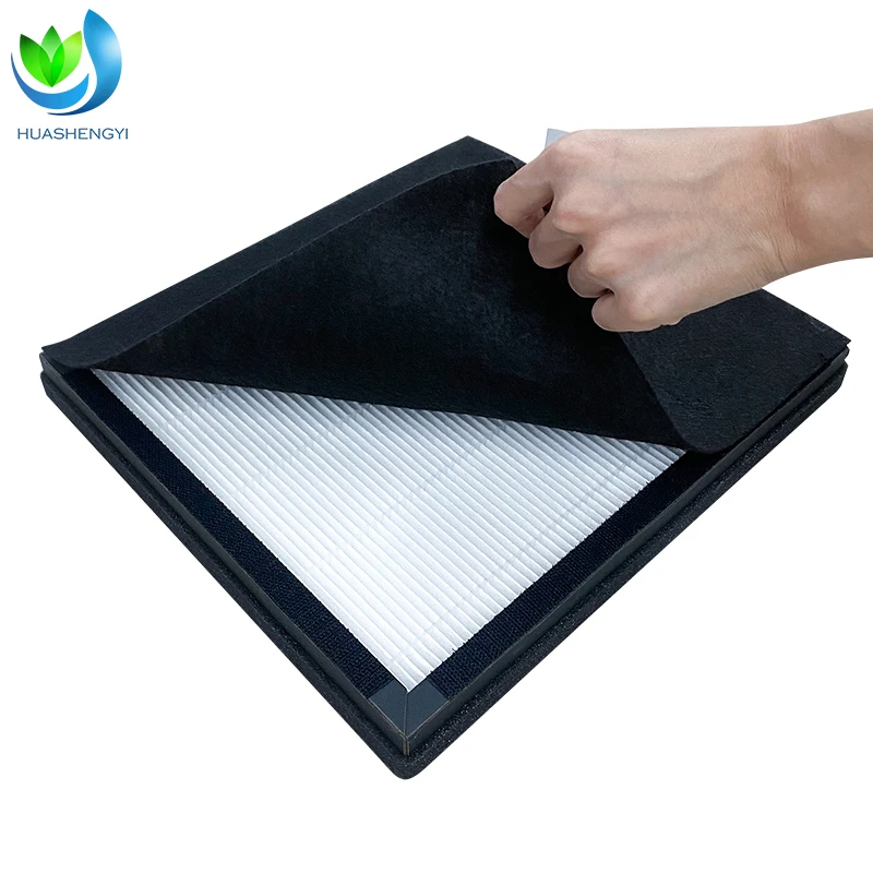 High Quality H13 HEPA Air Purifier Filter Replacement with Activated Carbon Custom OEM ODM  for Home Bedroom Living Room
