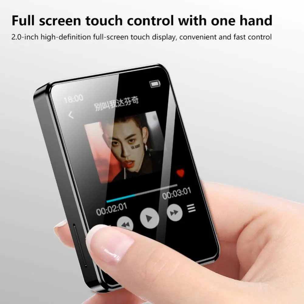 Bt4.1 Hifi Music Player 8/16/32/64gb Full Touch Screen Mp3 Player Built