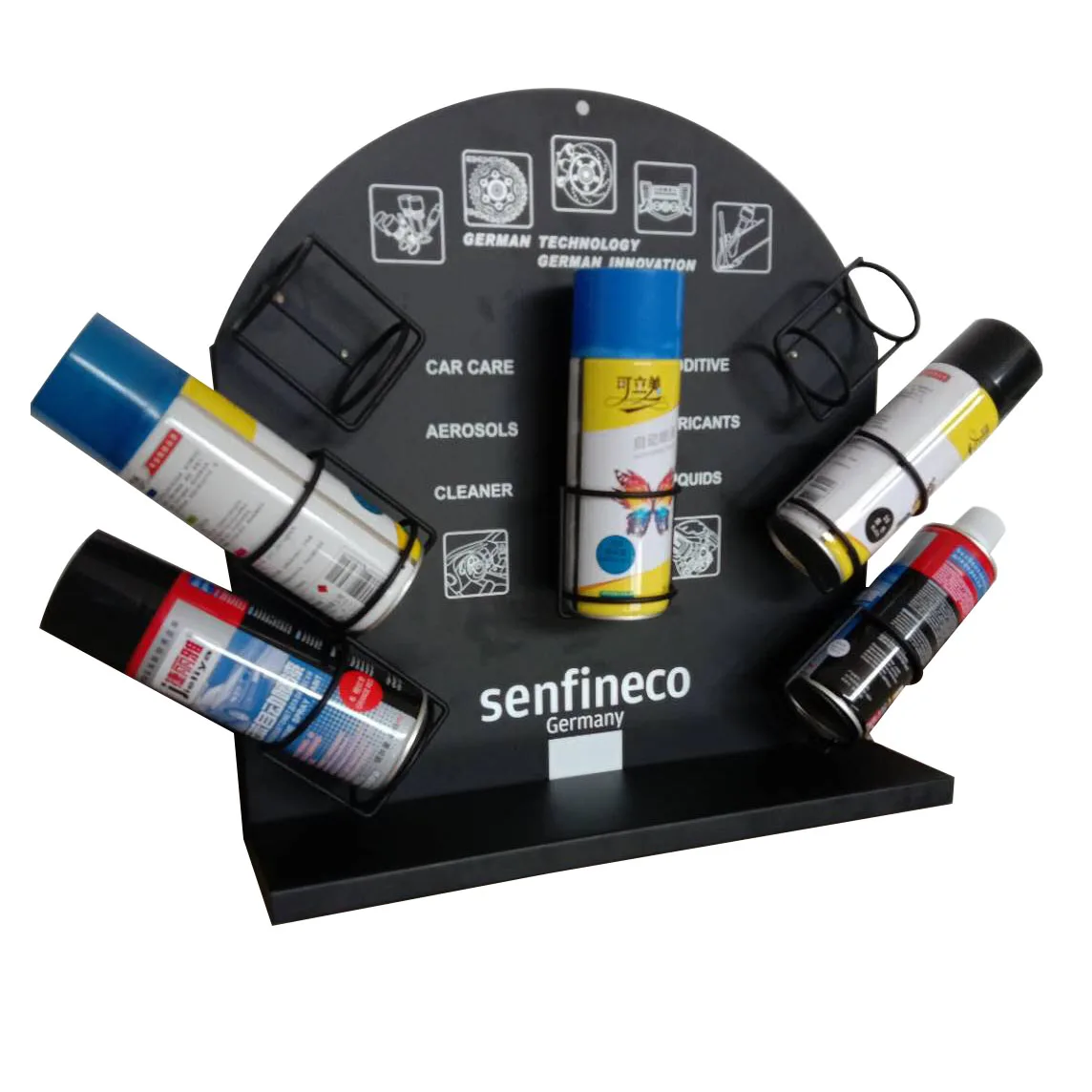 Customized Single Side Metal Hanging Board For Hand Spray Paint Display