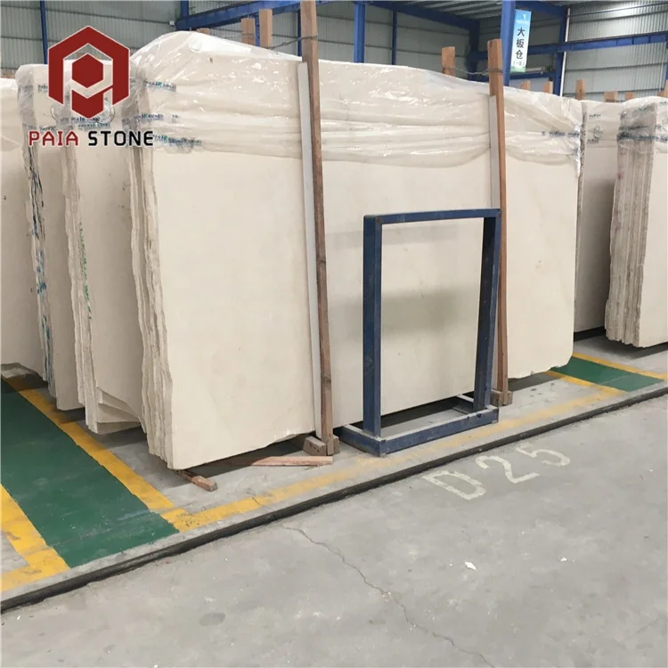 Modern Moca Cream Limestone Slab Tile Honed Surface Finish for Hotel Wall and Floor Project