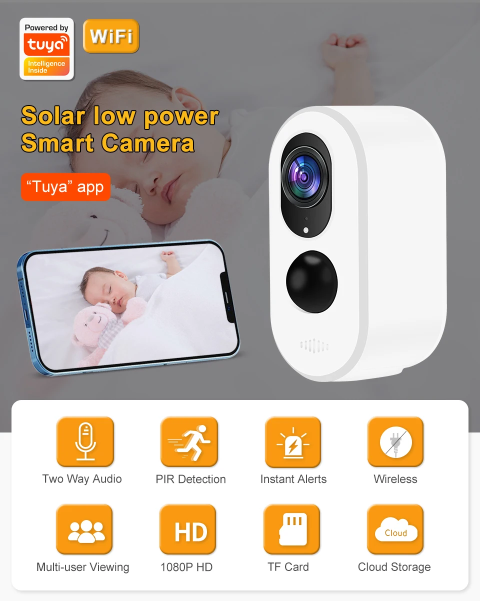 New Trend Tuya App Solar Powered Outdoor ip66 4G Sim Mini Cam 1080P Small 4G Camera With Solar Panel