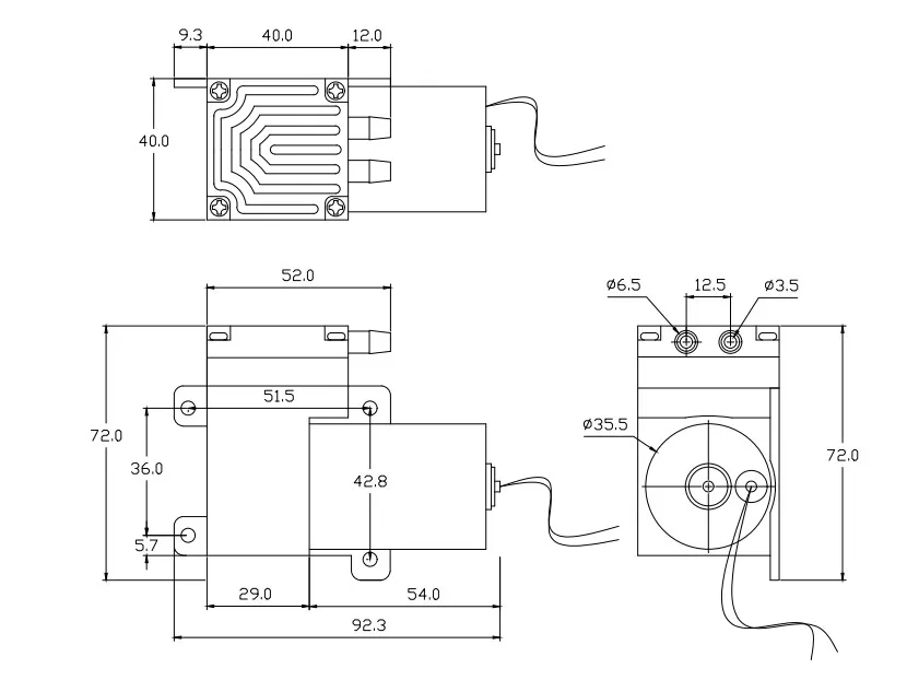 Micro Diaphragm Pumps Medical Penis Vacuum Dc Brush Motor Massage Chair ...