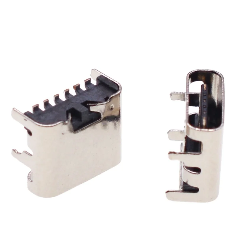 
 Гнездовой разъем Micro USB Type-C 3,1, 6-контактный разъем SMT SMD DIP для зарядки по току  