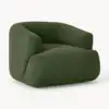 Tela bouclé verde oscuro