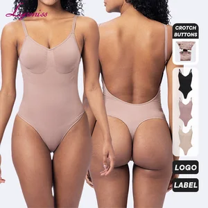 Adjustable Best-shapewear Thong Compression Shapewear Bodysuit Women Tummy Control High Waist Seamless Body Shaper