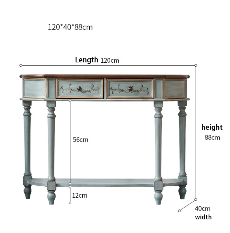 American Countryside Painted Entryway Table Entry Foyer Decorative