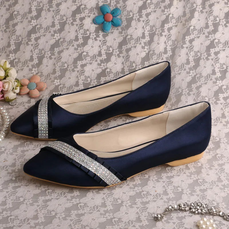 Pointed Toe Flats Dark Blue Flats Shoes Toe Bridesmaid Shoes Navy Blue Ballet Flats Wedding Rose Gold Rock Glitter Ankle Strap Flats, Women Pointed Toe Flats Dark Blue Flats Shoes Toe Bridesmaid Shoes Navy Blue Ballet Flats Wedding Rose Gold Rock Glitter Ankle Strap Flats, Women