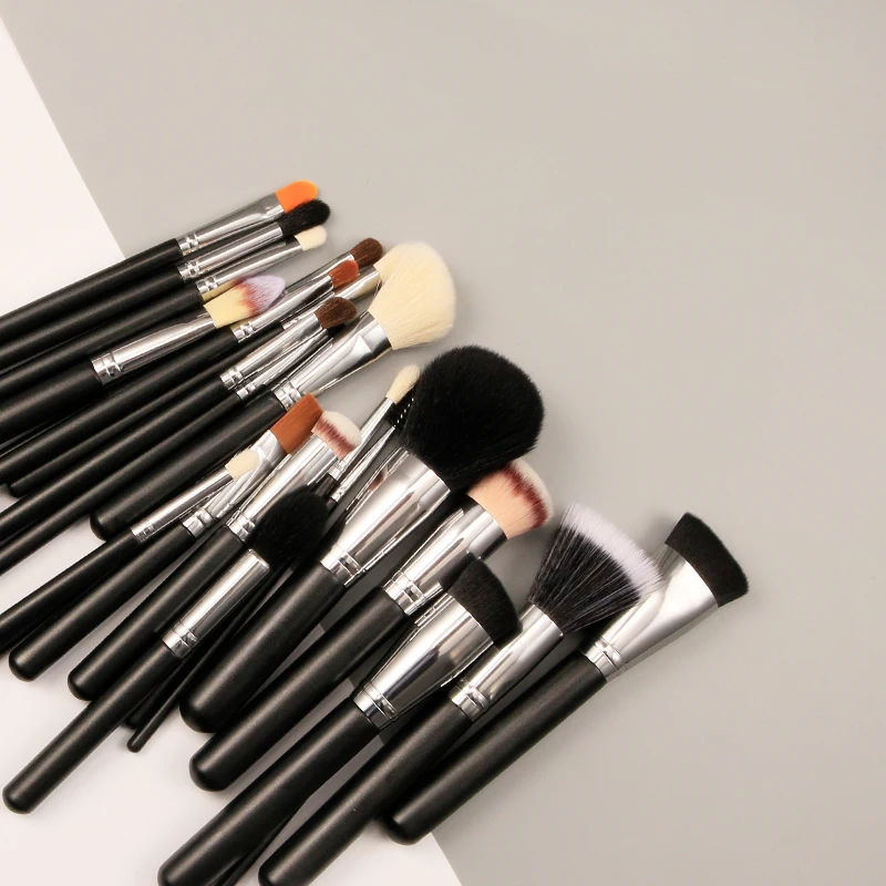 Flat Angled Animal Hair Makeup Brush Powder Popular Make Up Brush Sets