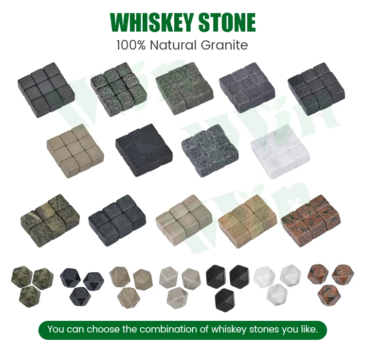 Iwin Creative Natural Granite Chilling Whiskey Stone Ball And Rotating ...