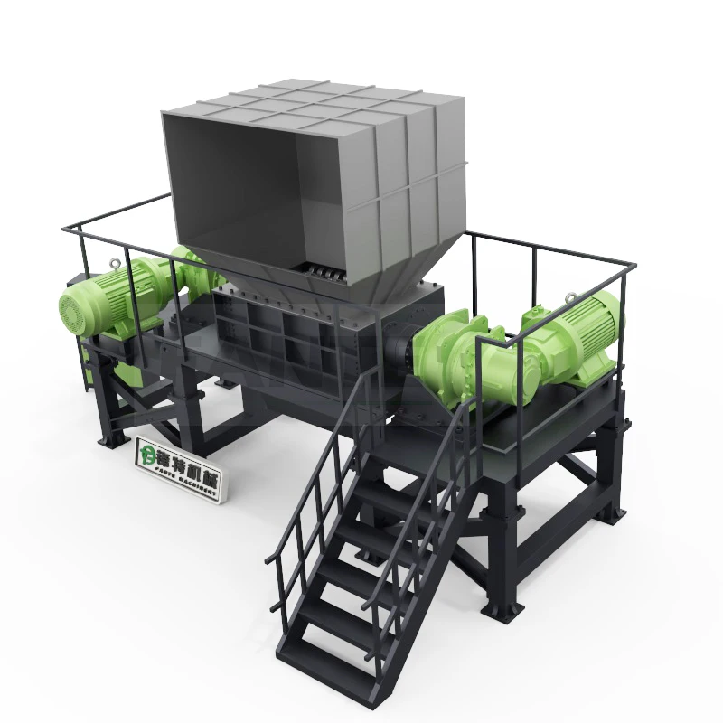 Heavy Duty Multi-functional Food Waste/steel Scrap/rubber/metal Double Shaft Shredder Plastic Shredder Machine