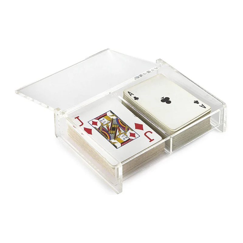 Clear Acrylic Recipe Card Index Card Holder Storage Box For 4 X 6 Card