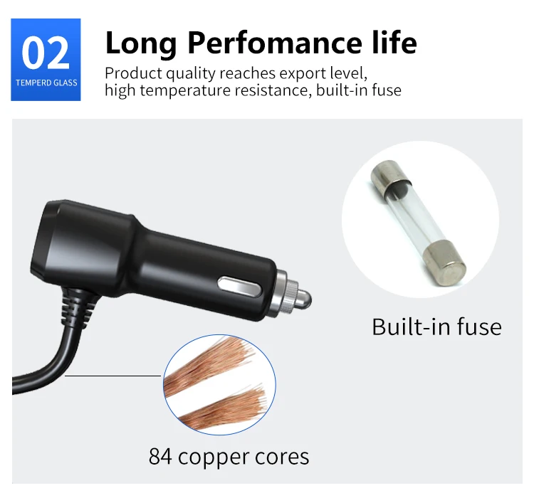 GXYKIT ZNB03s Car Charger: 120W, 3.1A Socket Adapter with 2 USB Ports. factory