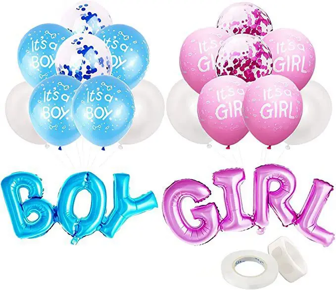 Gender Reveal Palloncino,2 Pezzi Baby Shower Boy or Girl Palloncino 36  Pollici(C