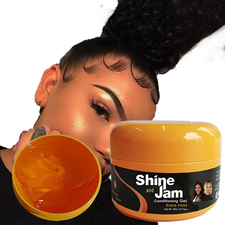 4oz 100ml Strong Hold Wax Hair Edge Control Gel Shine And Jam Gel Hair