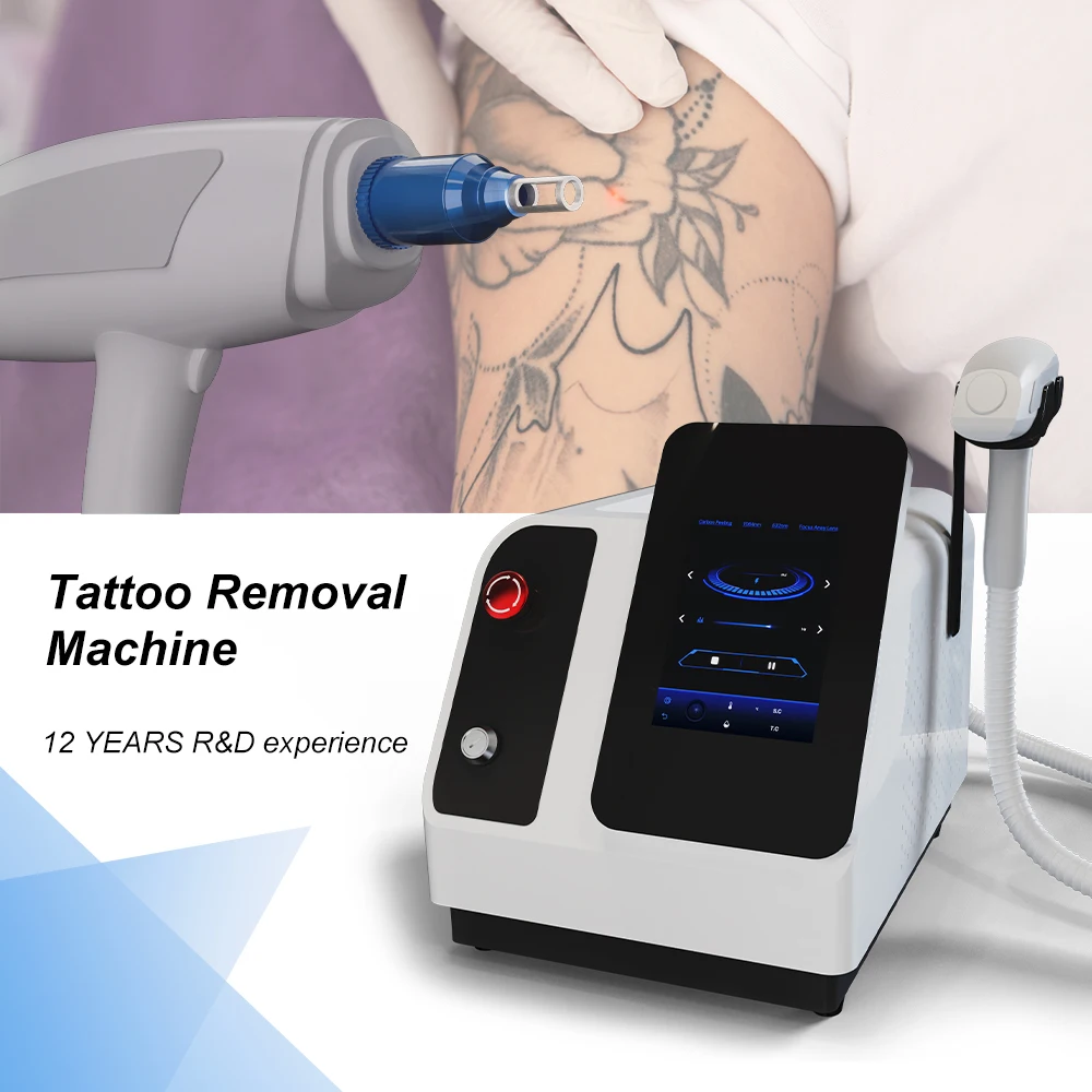 Professional Eyebrow Tattoo Removal and Various Pigment Disorders Portable Nd YAG Laser for Salon with Free Online Training