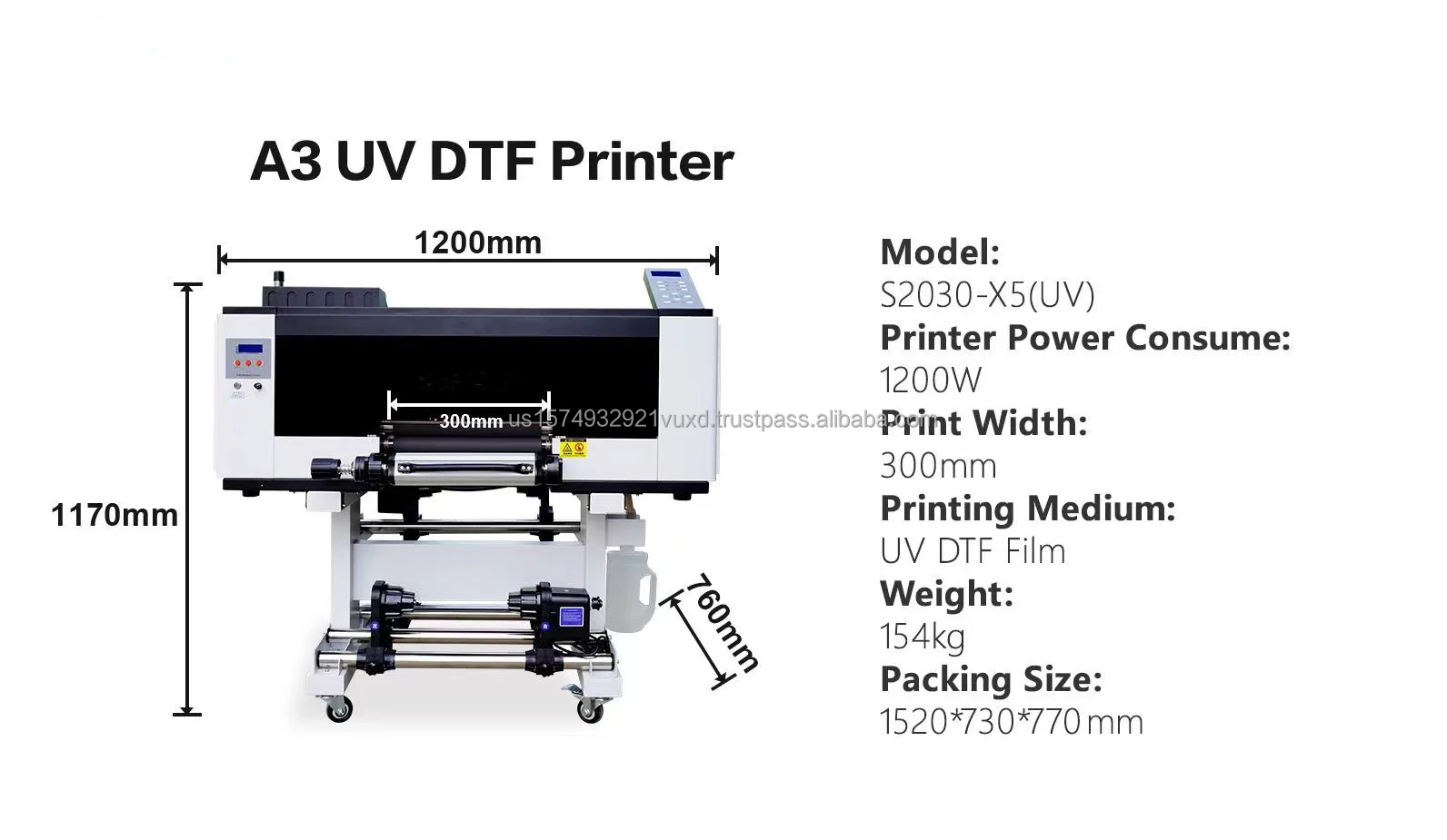 A3 UV DTF Printer Roll to Roll UV DTF Sticker Printer Manufacturer 30cm ...
