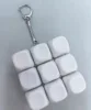 Nine-key round white cap