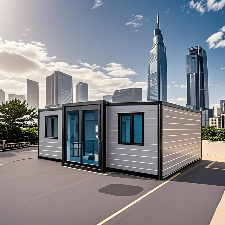 Custom 40ft High Cube Expandable and Foldable Prefab Container House 40ft Steel Expandable Container Villa