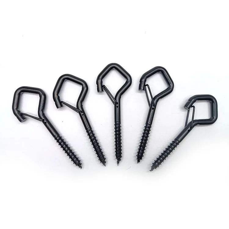 Amazon Hot Sale Black Love Shape Eye Bolt Factory Price Products for Sale Steel Swing Hook Screw Hardware Eye Bolt Galvanized
