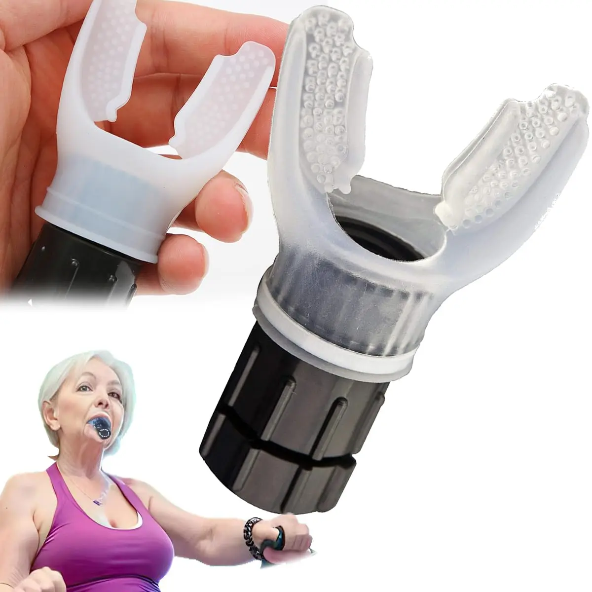 Lung Exerciser Device Enhance Athletic Performance Breath Trainer Freely Adjustable Resistance Oxygen Flow Breathing Trainer