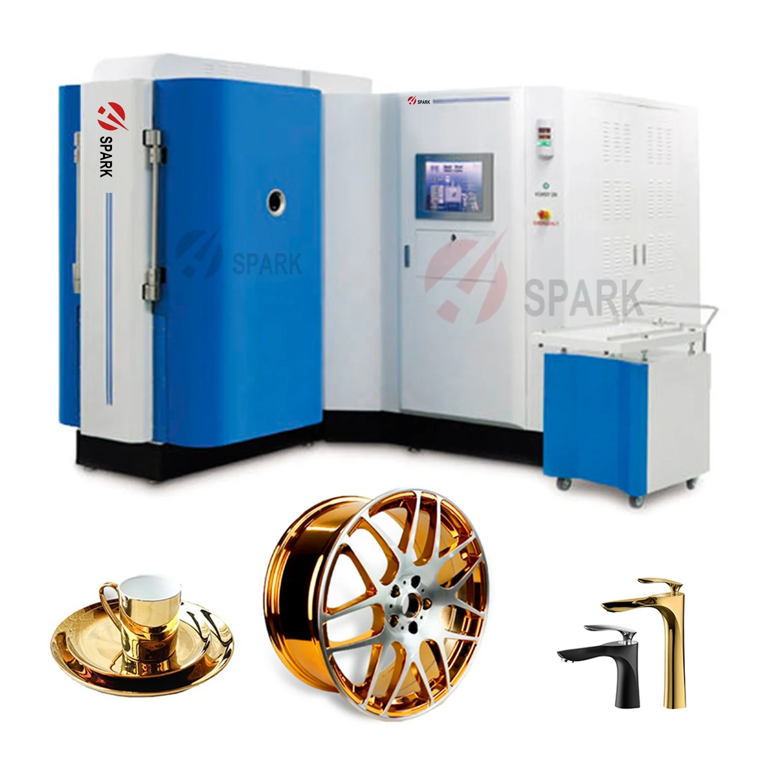 PVD Vacuum Coating Machine Sputtering  Diffusion Pump Roots Pump Holding Pump Magnetron Power Super Chrome Rose Gold Arc Ion ZrN