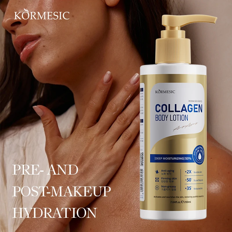 KORMESIC 200ml Bpom Approved Private Label Custom OEM Wholesale Skincare Firming Moisturizing Collagen Nourishing Body Lotion