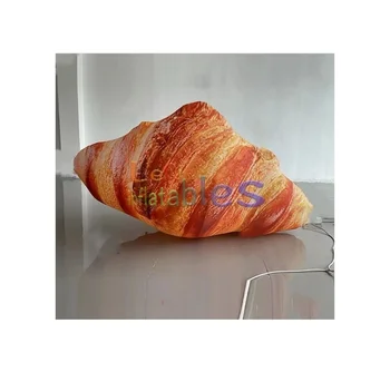 4 m Inflatable Realistic Bread Model Giant Inflatable Croissant Bread Balloon for Bread Shop