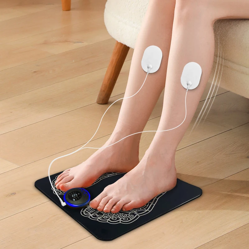 The Latest Remote Control With Patch EMS Smart Shiatsu Foot Massager Muscle Stimulator Electric Vibration Massage Pad