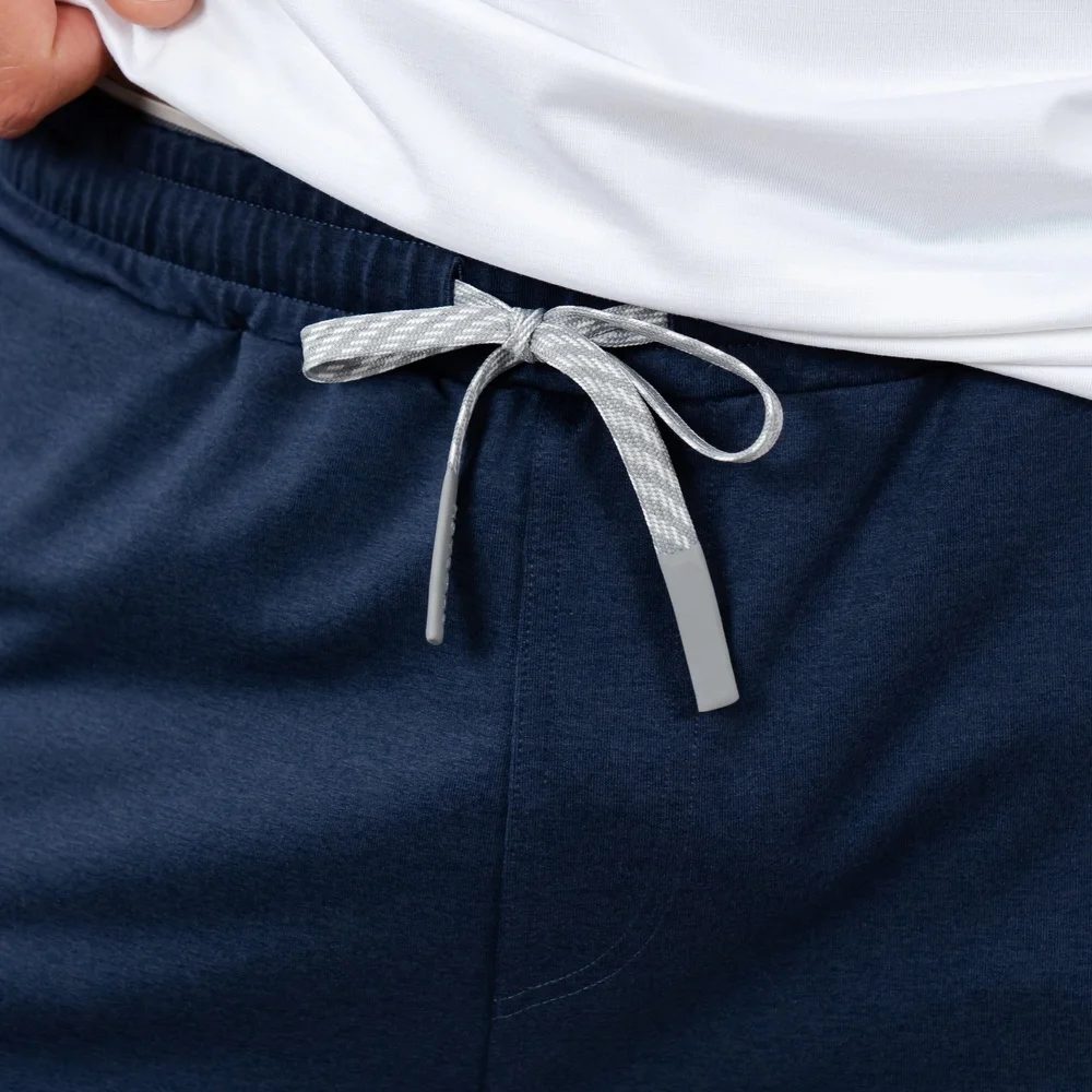 Custom High Quality  Four-way stretch Men's Casual 88% Polyester 12% Spandex Jogger Pants Solid Color Heather Performance Jogger