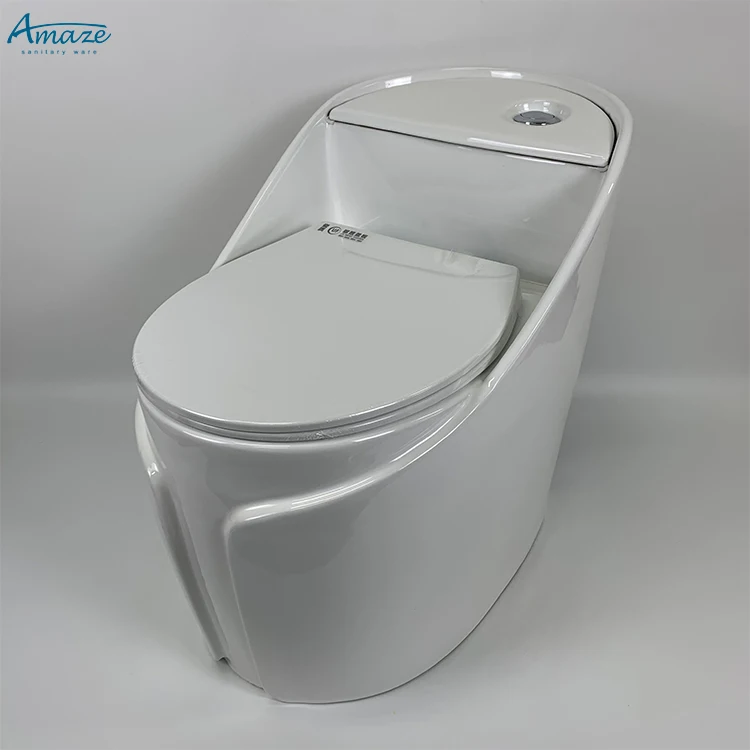 High quality hotel sanitary ware floor mounted egg shape s trap bathroom ceramic one piece wc toilet bowl factory