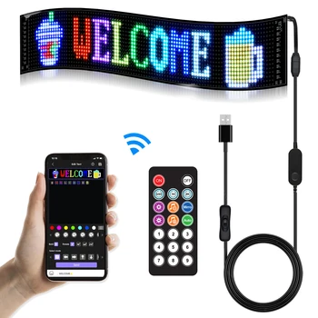 Portable Flexible Led Board USB 5V Bluetooth Led Matrix Panel  Rolled Intelligent Advertising Display