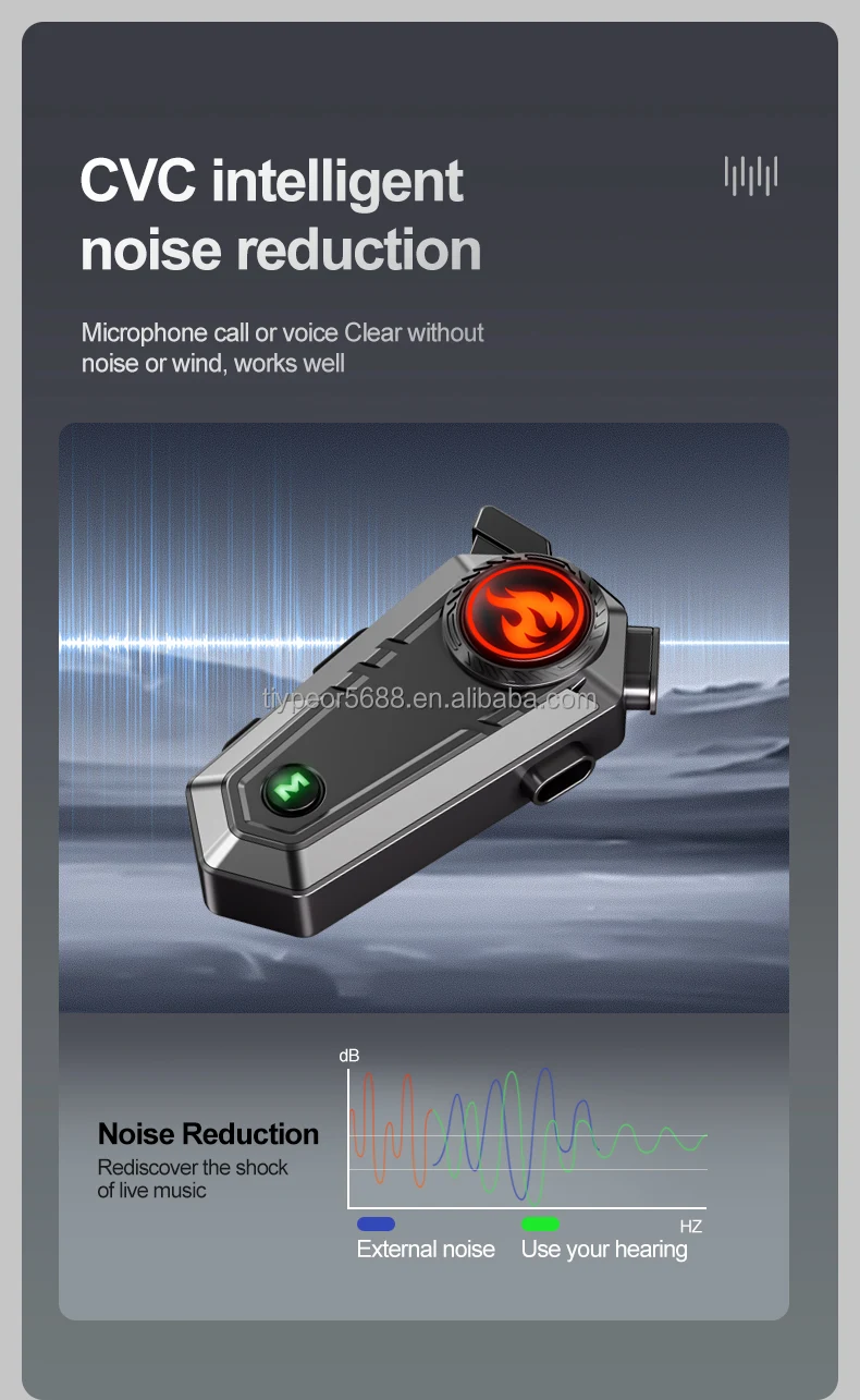 product tiypeor bt motorcycle helmet intercom wireless headset handsfree call wireless noise reduction waterproof 500m 2rider interphone-6