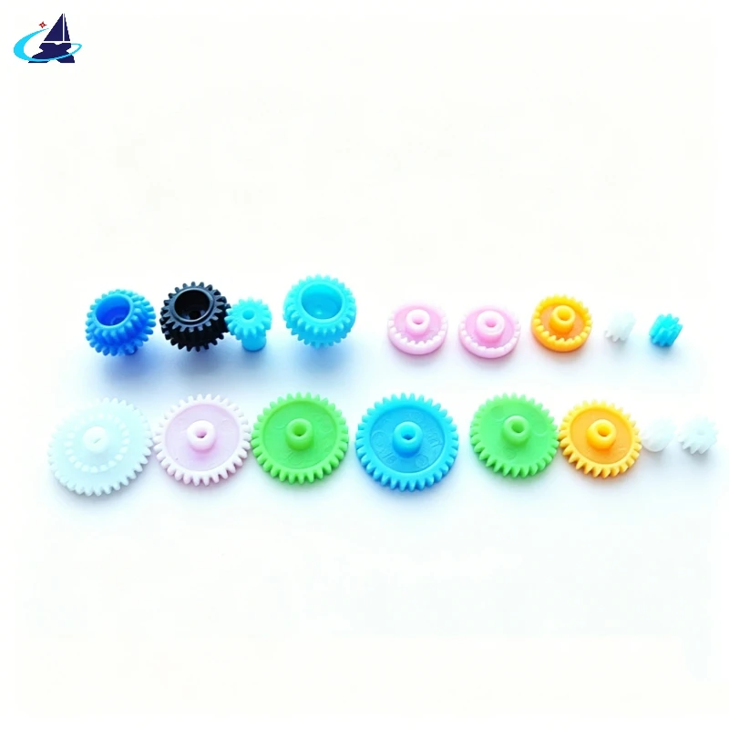 Lot de 106 engrenages de moteur en plastique 0,5 moule, kit d'engrenage à couronne en plastique, kit électrique pour moteur, avion, voiture robot
