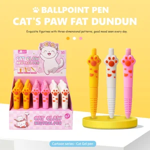 Hot-Selling Kawaii Cartoon Cat Paw Gel Pen - Retractable Student Stationery, Top-Rated School Supplies on AliExpress