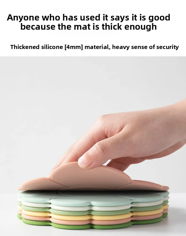 Modern Design Silicone Insulation Tray Mat Heat-Resistant Household Cup Pot Dining Table and Cup Mat for Kitchen Use supplier