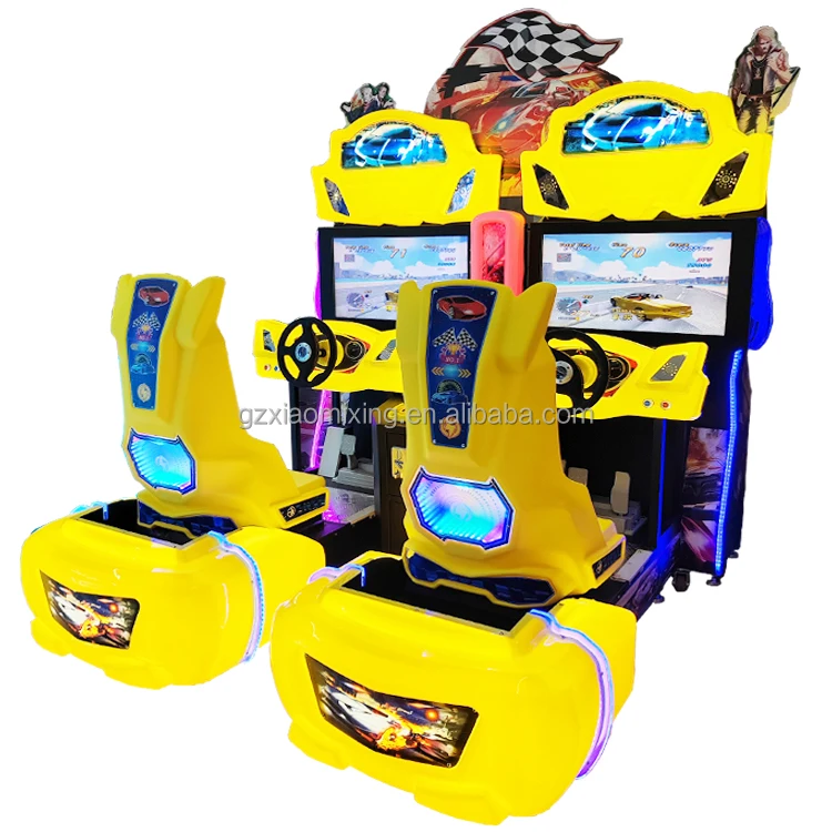 2-Player Electric Ride Car Simulator Coin-Operated Video Racing Arcade Machine Kids' Amusement Game Centers Made Durable Metal