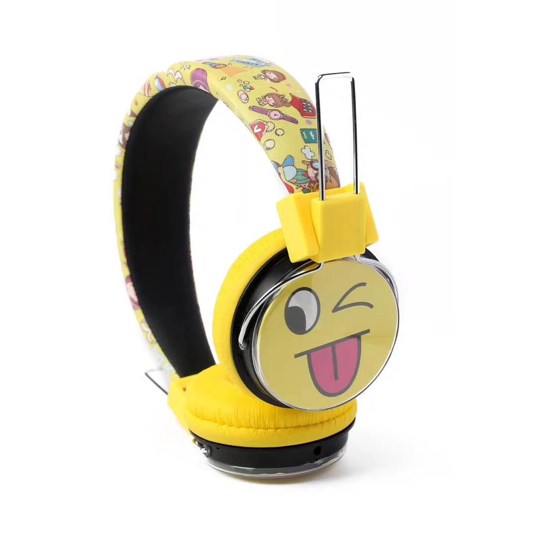 emoji earphone shinny headphone oem