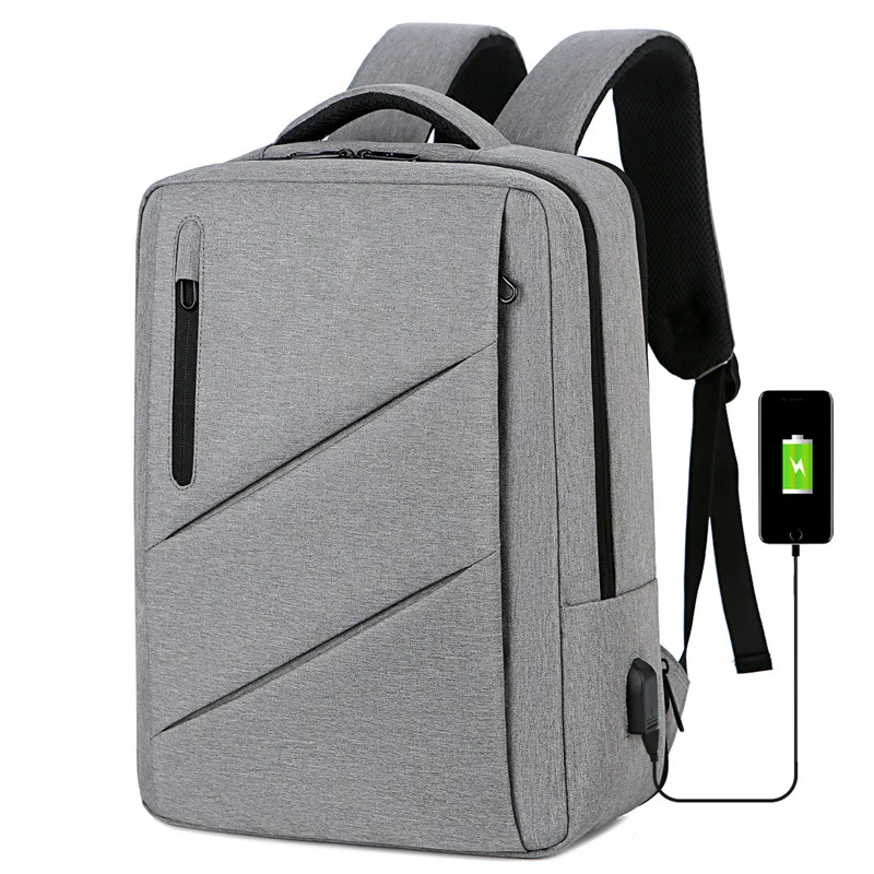 Casual Men's Laptop Backpack Large Capacity Outdoor Business Backpack Multifunctional Shockproof Computer Bag