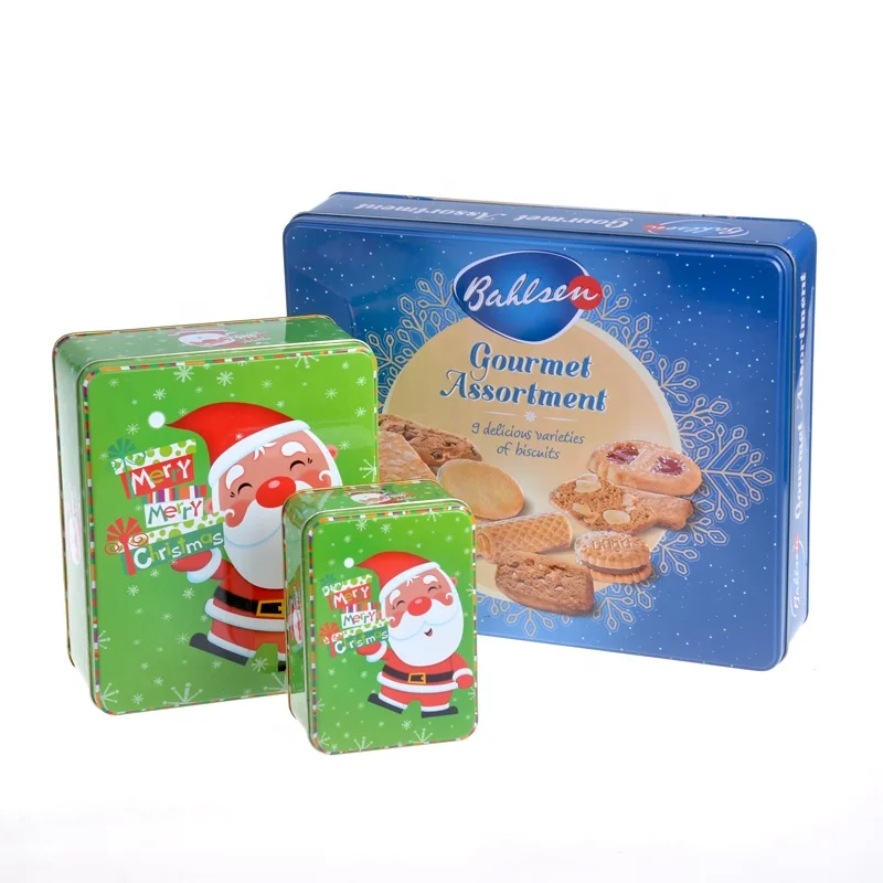 supply best selling custom wholesale christmas biscuit tin uk