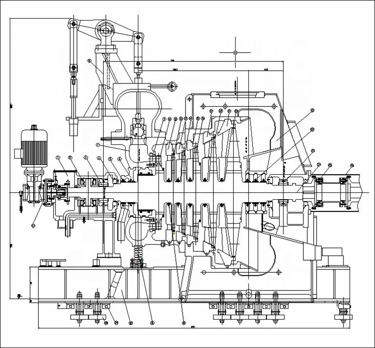 DTEC 12MW Condensing Electric Generator Double Extraction Air-Cooled Steam Turbine for Thermal Power Plant Core Motor Component