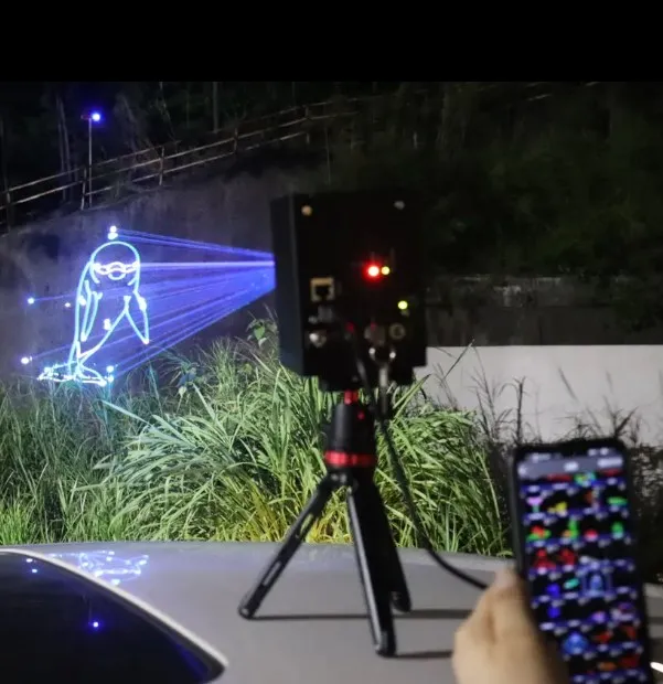 Green Animation Laser Light, High Power Outdoor Smart WIFI APP RGB Laser Animation Projector, Christmas Green Laser Pointer